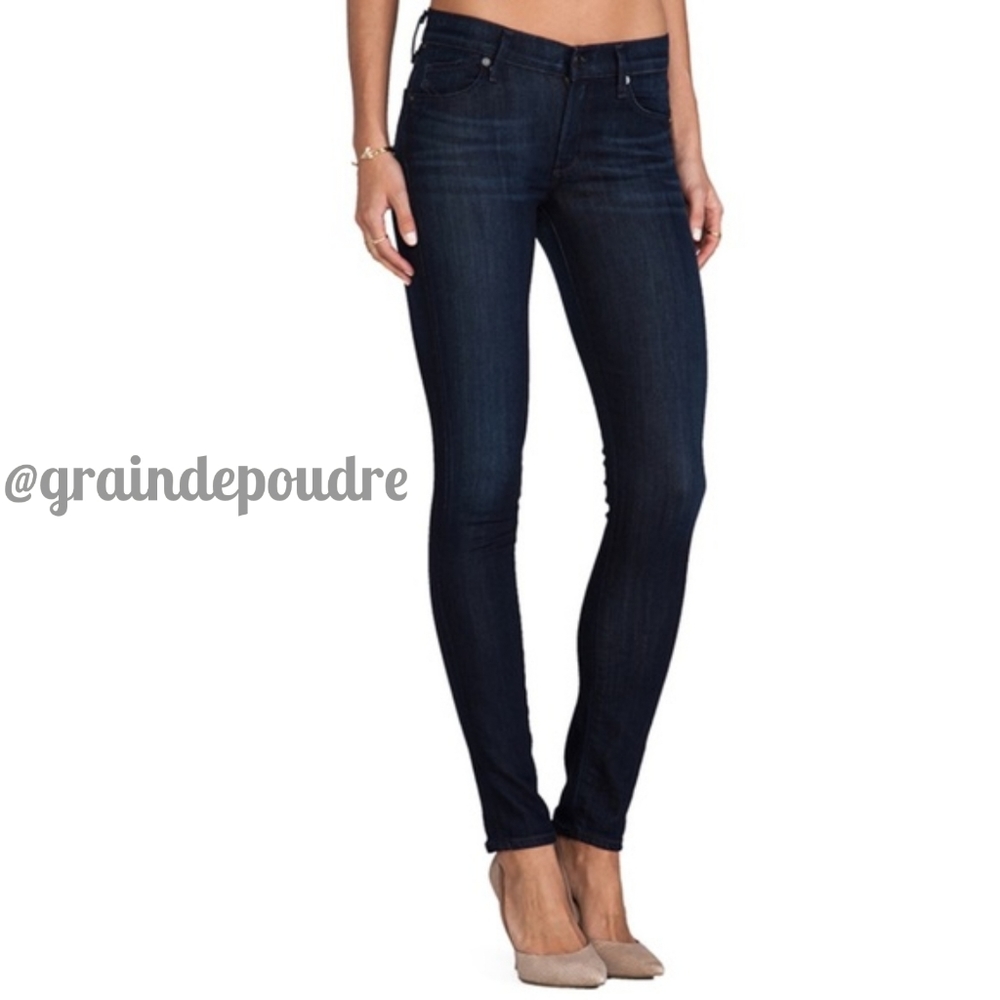 New! Citizens of Humanity Dark Blue Space Wash Skinny Avedon Jeans 25
